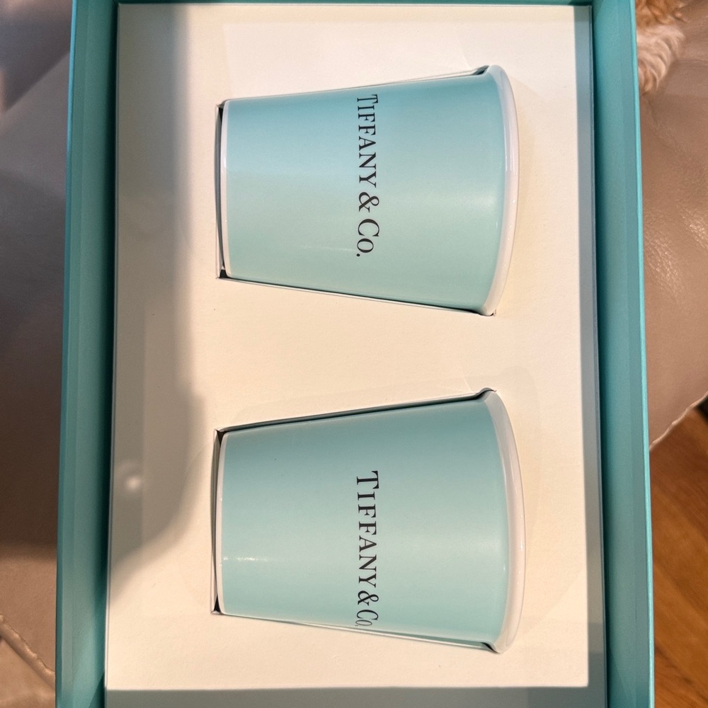 Tiffany & Co. Turquoise Ceramic Tumblers